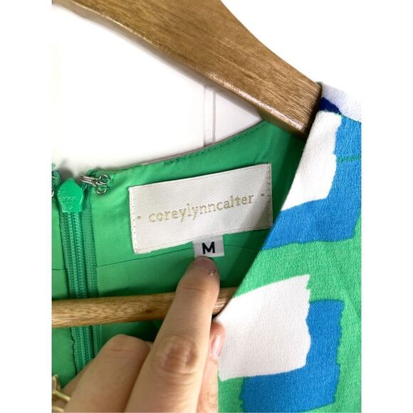 Anthropologie Corey Lynn Calter Abstract Midi Dress Cutout Size M - Picture 5 of 14